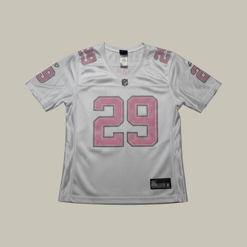 Reebok NFL Indianapolis Colts Joseph Addai 29 Jersey Pink White Women's Size M